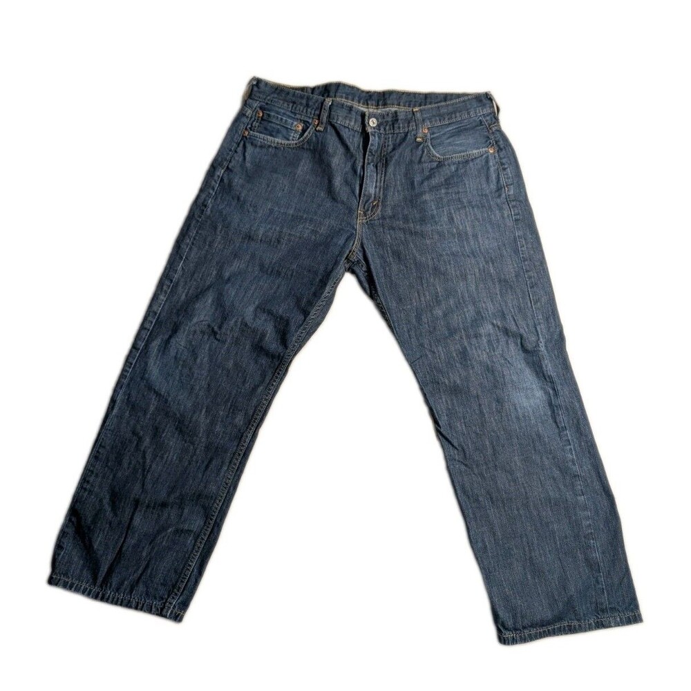 Levi 569 Loose Straight Jeans Men's 36x30 Dark Wash Blue Denim 36x26 Actual 2016
